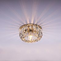 Светильник встраиваемый Италмак Ice 220 1 04 огран. стекло зол. G9 220В картинка 